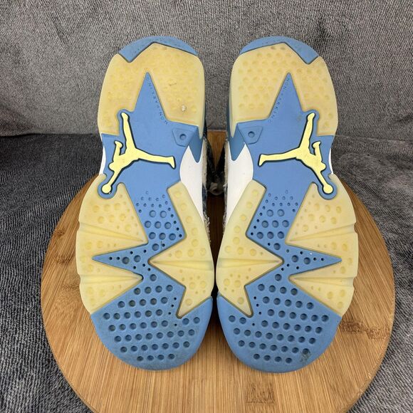 Nike Air Jordan 6 Retro Shoes Youth Size 4Y Washed Denim Patchwork DM9045-100 - Picture 7 of 10